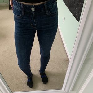 American Eagle High rise dark blue jeggings